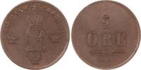 Schweden Cu 1/2 Öre 1 Oskar I. 1844-1859. -