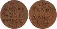 Münster, Bistum Cu Armenpfennig Friedrich Christian von Plettenberg 1688-1706. -