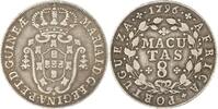 Portugal-Angola 8 Macutas Maria I. 1786-1799. -