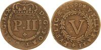 Portugal Cu 5 Reis Pedro II. 1683-1706. -