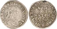 Bremen und Verden 1/16 Taler Karl XI. von Schweden 1660-1697. -