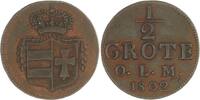 Oldenburg Cu 1/2 Grote Peter Friedrich Wilhelm 1785-1823. -