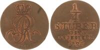 Braunschweig-Calenberg-Hannover Cu 1/4 Stüber 1 Georg IV. 1820-1830. -