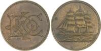 Ceylon-Colombo Me 4 1/2 d Ship Token Keir, Dundas & Co. VF-EF