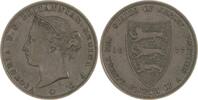Großbritannien-Jersey Cu 1/24 Shilling Victoria 1837-1901. -