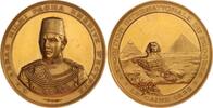 Ägypten Vergoldete Bronzemedaille Abdul Hamid II. (AH 1293-1327) 1876-1909. -