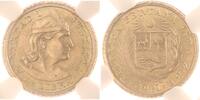 Peru 1/5 Libra Gold Republik seit 1821/1825. -