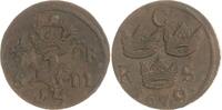 Schweden Cu 1/6 Öre silvermynt 1 Karl XI. 1660-1697. -