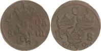 Schweden Cu 1/6 Öre silvermynt 1 Karl XI. 1660-1697. -
