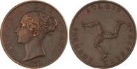 Großbritannien-Isle of Man Cu Halfpenny Victoria 1837-1901. -