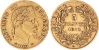 Frankreich 5 Francs Gold 1862 A Napoleon III. 1852-1870. Sehr sch&ouml;n 275,00 EUR  Excl. 10,00 EUR Verzending