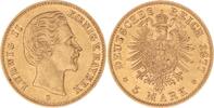 Bayern 5 Mark Gold 1877 D Ludwig II. 1864-1886. Sehr sch&ouml;n + 525,00 EUR  Excl. 10,00 EUR Verzending