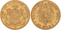 Hamburg 20 Mark Gold 1884 J Sehr sch&ouml;n 1050,00 EUR  Excl. 15,00 EUR Verzending