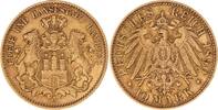 Hamburg 10 Mark Gold 1890 J Sehr sch&ouml;n 550,00 EUR  Excl. 10,00 EUR Verzending