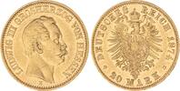 Hessen 20 Mark Gold 1874 H Ludwig III. 1848-1877. Sehr sch&ouml;n - vorz&uuml;glich 1750,00 EUR  Excl. 15,00 EUR Verzending
