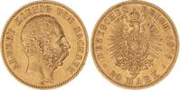 Sachsen 20 Mark Gold 1876 E Albert 1873-1902. Sehr sch&ouml;n + 1100,00 EUR  Excl. 15,00 EUR Verzending