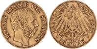 Sachsen 10 Mark Gold 1891 E Albert 1873-1902. Sehr sch&ouml;n 550,00 EUR  Excl. 10,00 EUR Verzending