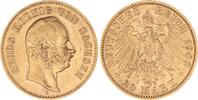 Sachsen 20 Mark Gold 1903 E Georg 1902-1904. Sehr sch&ouml;n + 1200,00 EUR  Excl. 15,00 EUR Verzending