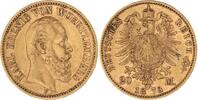 W&uuml;rttemberg 20 Mark Gold 1873 F Karl 1864-1891. Sehr sch&ouml;n + 1100,00 EUR  Excl. 15,00 EUR Verzending