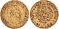 W&uuml;rttemberg 20 Mark Gold 1874 F Karl 1864-1891. Sehr sch&ouml;n 1100,00 EUR  Excl. 15,00 EUR Verzending