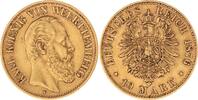 W&uuml;rttemberg 10 Mark Gold 1876 F Karl 1864-1891. Sehr sch&ouml;n + 550,00 EUR  Excl. 10,00 EUR Verzending