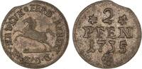 Braunschweig-Wolfenbüttel 2 Pfennig Ferdinand Albrecht II. 1735. -
