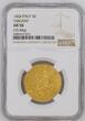 ITALY 3 Zecchini (Ruspone) 1824 Tuscany (Grand Duchy), Leopold II. Gold 3 Zecchini Ruspone Coin. NGC AU 58