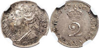 ENGLAND 2 Pence 1706 Queen Anne. NGC AU 53 235,00 EUR189,00 EUR  Excl. 15,00 EUR Verzending