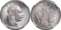 AUSTRIA FLORIN Austria, Franz Josef I. Silver Florin (Gulden) Coin. -