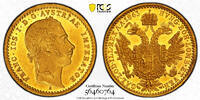Austria Ducat 1862 A Francis Joseph I. PCGS MS62 1350,00 EUR1159,00 EUR  Excl. 20,00 EUR Verzending