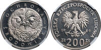 POLAND 1986MW PROBA Trial Strike Copper-Nickel 200 Zlotych Coin. NGC PF 69 ULTRA CAMEO