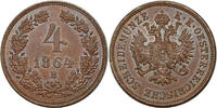 AUSTRIA 4 Kreuzer Emperor Francis Joseph I. Kremnitz! -