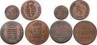 SAXE-MEININGEN &frac12; & 1 Kreuzer (4pcs) 1781-1842 Sch&ouml;n-Sehr Sch&ouml;n 56,00 EUR32,00 EUR  Excl. 10,00 EUR Verzending