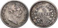 India 1/4 Rupee (4 Annas) 1835 C fast Sehr Sch&ouml;n (Krazter!) 52,00 EUR35,00 EUR  Excl. 10,00 EUR Verzending