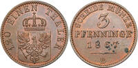 GERMANY-Prussia 3 Pfennig 1867 B Vzgl- (Flecken im Rev.) 56,00 EUR19,00 EUR  Excl. 10,00 EUR Verzending