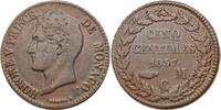 Monaco 5 Centimes 1837 MC Honor&eacute; V. Sehr Sch&ouml;n 56,00 EUR21,00 EUR  Excl. 10,00 EUR Verzending