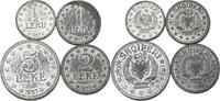 Albania 1/2, 1, 2 & 5 Leke (4pcs) 1957 Vzgl-Stgl. 56,00 EUR19,00 EUR  Excl. 10,00 EUR Verzending