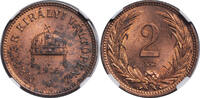 HUNGARY 2 Filler Francis Joseph I. Bronze 2 Filler Coin. -