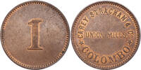 CEYLON Token Carey Strachan & Co.. Copper Plantation Token. -
