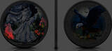1 USD USA Halloween 2024 Ghost Night Silver Coin 1 oz Silver 999 American Eagle Color Brillant uncirculated
