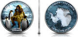 Fidschi  Silver coin 1 oz Fiji One Earth 2022 Continents Antarctica Silver Color BU
