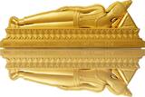 Tschad 2024 Silver coin 1 oz 7 Days Buddha Tuesday Gold-plated Shapes High Relief Silver