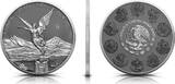 Silver coin 1 oz Mexico Libertad 2024 Silver ring Ruthenium COA Uncirculated - Ruthenium - Silver Ring