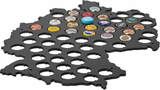 Deutschland  Lighthouse Prost bottle cap map Germany wall mount for 54 bottle caps