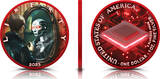 Vereinigte Staaten 1 Dollar 2025 Silver coin 1oz American Eagle Artificial Intelligence Awareness color UV effect Space Red / Color / UV Effect