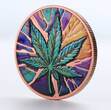 USA  Copper medal 33 grams Cool2Coin 420 Series The Leaf Proof Color Copper
