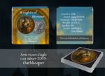 Polen 1 Dollar Silver coin 1 oz USA ASE Knights of Honor Oathkeeper 2025 color 999 mint / new