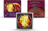 Vereinigte Staaten 1 Dollar Silver coin 1 oz American silver Eagle 2025 - Diwali - Color - Partially gold-pl Color, partially gold-plated