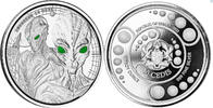 20 Cedis Ghana Alien Proof Color Silver Coin 1 oz 2023 Scottsdale Mint Uncirculated + color