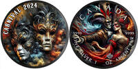 Kanada 5 Dollar Carnival carnival silver coin 1oz 2024 Black Ruthenium color -